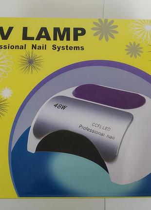 Ультрафиолетовая лампа для сушки гель-лака и геля uv lamp ccfl- led professional nail system 48w