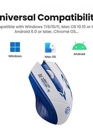Комп'ютерна мишка kebidumei gaming mouse bluetooth + 2.4g 5