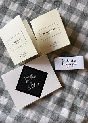 Набір пробників парфумів jo malone, kilian, juliette has a gun