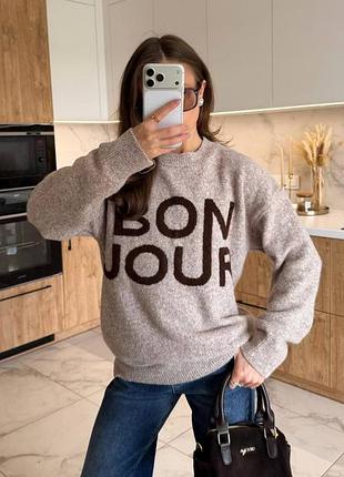 Базовый теплый шерстяной свитер bonjour 2