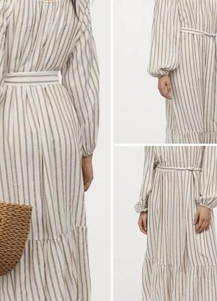 Натуральное с воланом по низу платье 👗 оверсайз