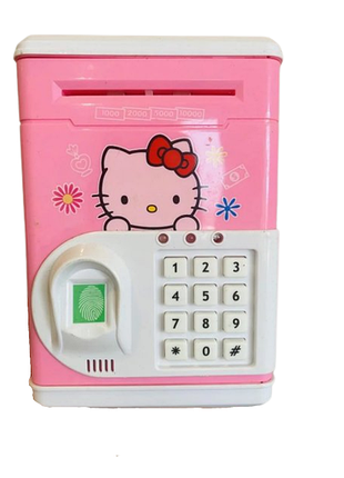 Електронна скарбничка-сейф із відбитком пальця hello kitty
