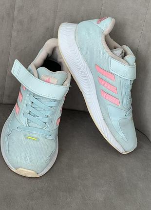 Кросівки дитячі adidas бірюзові з рожевим, розмір 19,5