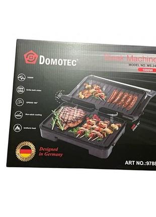 Гриль domotec ms 240 - электрический контактный гриль 1000 вт
