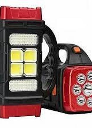 Повербанк-фонарик с солнечной панелью 38 w hurry bolt hb-1678 c15-16 красный