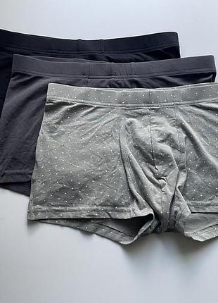3 шт набір боксерів труси чоловічі h&m