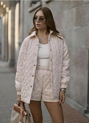 Куртка жіноча marsego стьобана бежева, xs