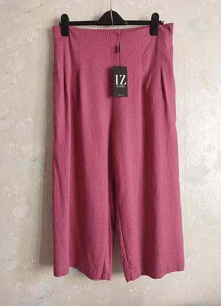 Кюлоты женские izabel u914 l 48р., вискоза и лен, летние