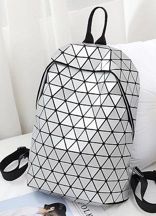 Жіночий рюкзак бао бао нічний алмаз, bao bao issey miyake срібний