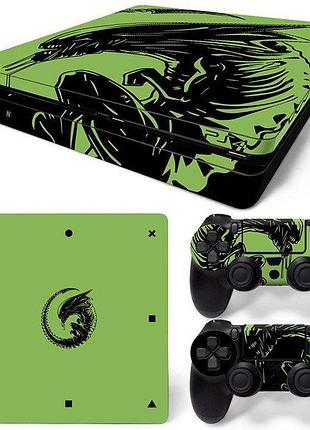 Наклейка на ps4 slim «alien»