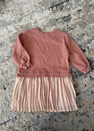 Сукня для дівчинки h&m рожева з шифоновою спідницею 98-104 см
