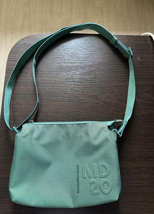 Сумка крос-боді mandarina duck md20 смарагдова,унісекс