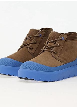 Уггі чоловічі ugg neumel hybrid chukka коричневі з синім, маломірять на розмір, розмір 43