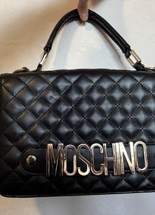 Сумки жіночі moschino чорні стьобані