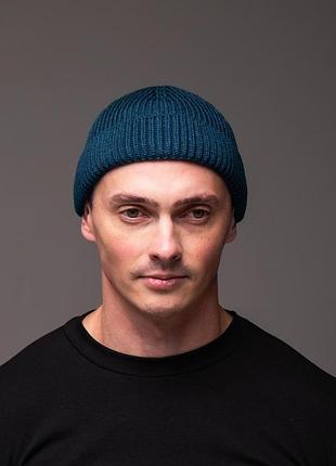 Шапка мужская индиго