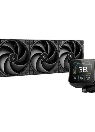Система жидкостного охлаждения deepcool spartacus 360 3,4" ips pwm 360 мм 3×120 мм black (r-spt360-bkdsmp-g-1)
