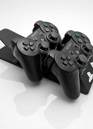 Тройная настольная подставка для 3 геймпадов dualshock 3 ps3 с логотипом playstation