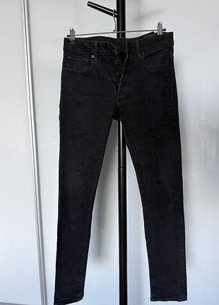 Чоловічі джинси g-star raw чорні, розмір w30 l34