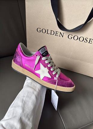 Кросівки жіночі golden goose рожеві шкіряні