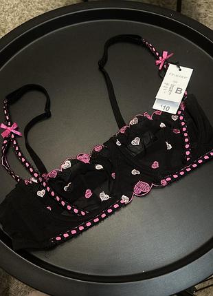Бюстгальтер сіткою сітка серце 70b primark