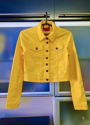 Blinq denim collection жіноча стильна джинсова куртка-жакет з кишенями