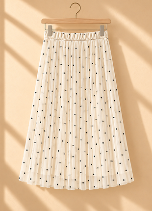 Молочная юбка sinsay в горошек xs новая