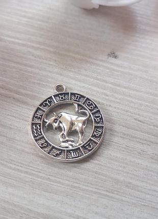 Підвіска знак зодіака телець 2
