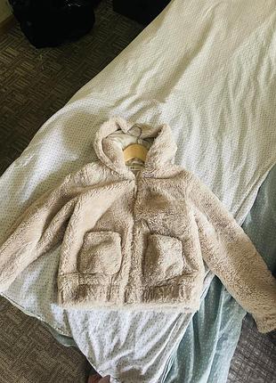 Шубка для дівчинки h&m бежева 134/140 6