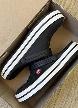 Шльопанці унісекс crocs чорні, розмір 38 із коробкою