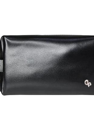 Мужская косметичка несессер кожаная grande pelle 802610 черная наппа