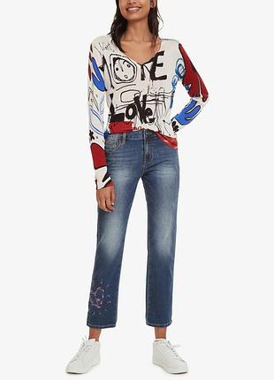 Desigual женские джинсы с вышивкой р.32/175/78а