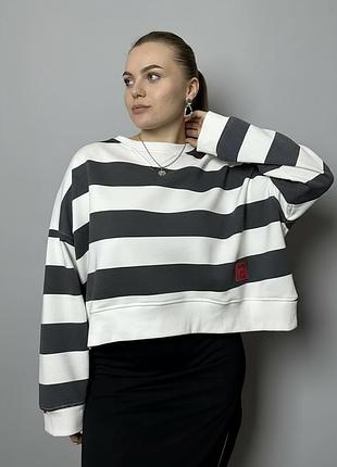 Женский свитшот в полоску oversize kaptsova mkks9007-2