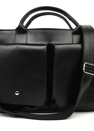 Сумка-портфель мужская на плечо с ручками tarwa черная zа-3990-3md