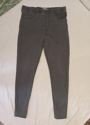 Жіночі сірі джинси skinny 46–48 р. стрейч