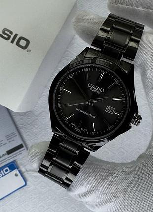 Годинник casio mtp-1183 black steel black з упакуванням