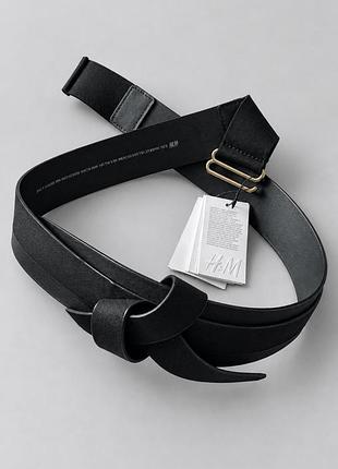 Пояс жіночий h&m чорний вузол
