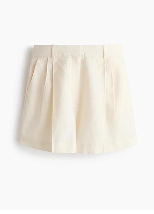 Лляні шорти h&m linen blend бермуди зі стрілками 5