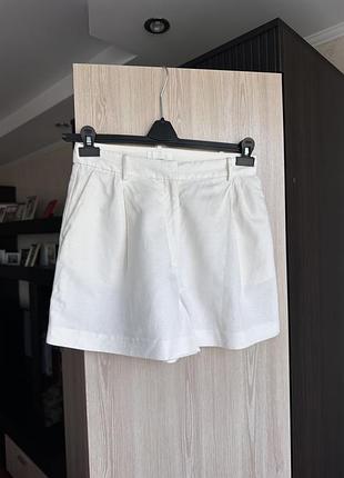 Лляні шорти h&m linen blend бермуди зі стрілками 2