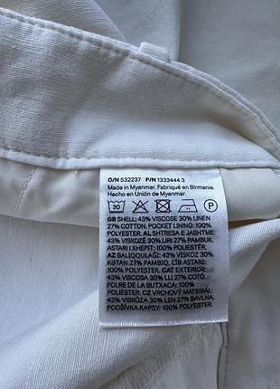 Лляні шорти h&m linen blend бермуди зі стрілками 10