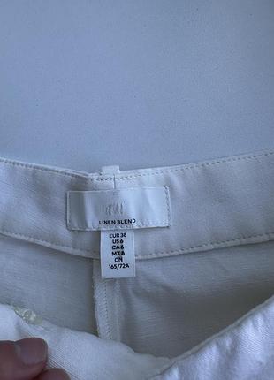 Лляні шорти h&m linen blend бермуди зі стрілками 9