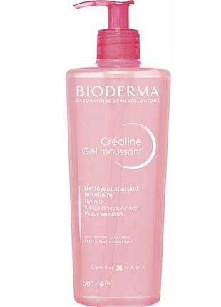 Очищающий гель bioderma crealine gel sensibio gel 500