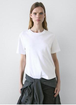 Біла базова футболка massimo dutti