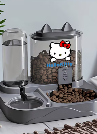 Миска"hello kitty". набір для кота або собаки з автоматичною подачею води та їжі