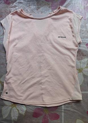 Спортивная футболка для тенниса artengo (decathlon) на девочку