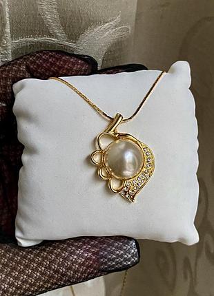 Розкiшне vintage кольє зi шт перлиною 80-х рокiв