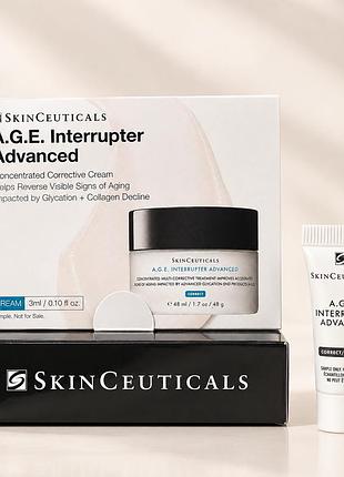 Skinceuticals age interrupter advanced 3 мл — крем проти зморшок, антивіковий крем для обличчя