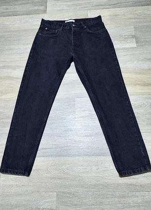 Чоловічі темно-сірі джинси zara, розмір 32, mom tapered.