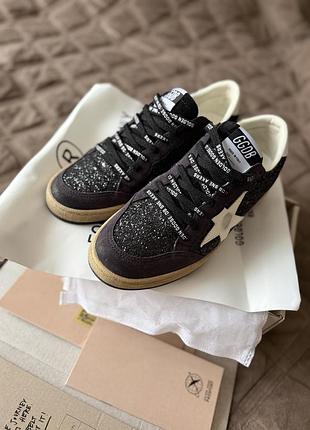 Кеди  golden goose чорні з блискітками