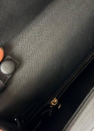 Hermes kelly pochette black/gold 3