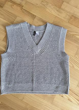 Жилет жіночий h&m сірий акриловий xs